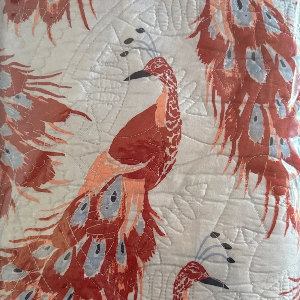 Opalhouse Medallion Stitch Quilt Twin Peacock Design